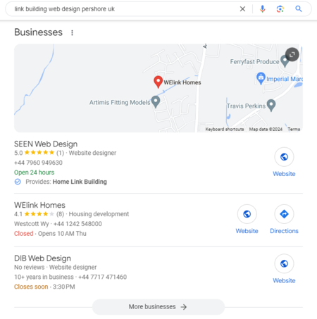 seen web design google maps